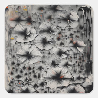 Sticker Carré Fractured Florals