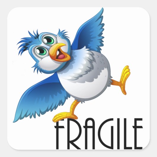STICKER CARRÉ FRAGILE (Devant)