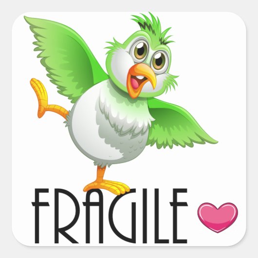 STICKER CARRÉ FRAGILE (Devant)