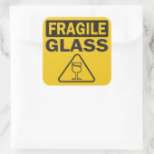 Sticker Carré Fragile Livraison ou envoi postal (Sac)