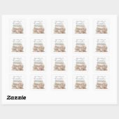 Sticker Carré Frais Emballés Baby Shower (Feuille)