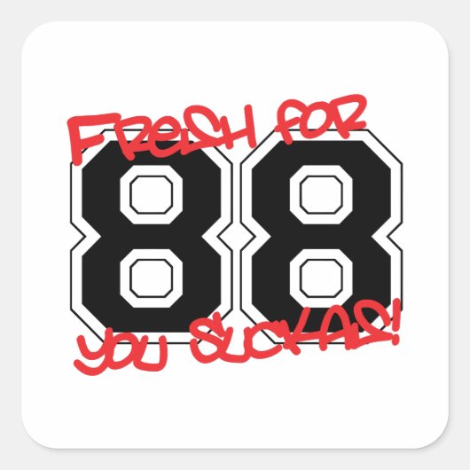 Sticker Carré Frais pour '88 (Devant)