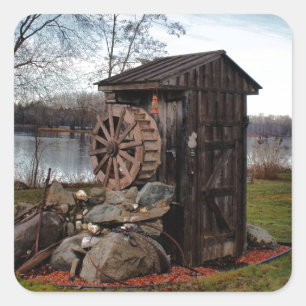 Sticker Carré Fraisage au sujet de la vieille dépendance