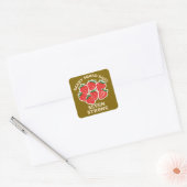 Sticker Carré fraise (Enveloppe)