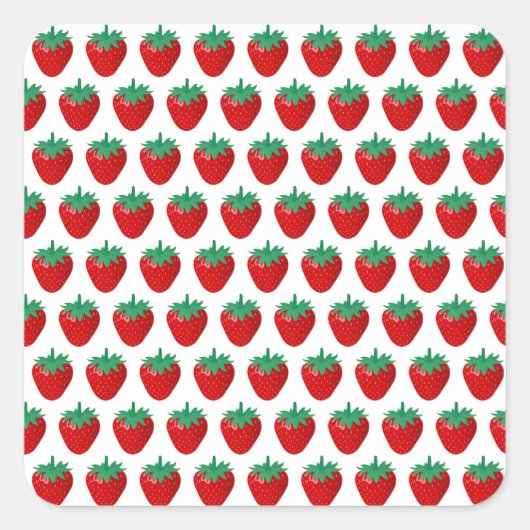 Sticker Carré Fraises (Devant)