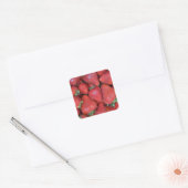 Sticker Carré Fraises rouges fraîches (Enveloppe)