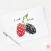 Sticker Carré Framboise et mûre (Enveloppe)