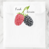 Sticker Carré Framboise et mûre (Sac)