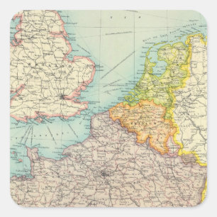 Sticker Carré France, Belgique et Hollande