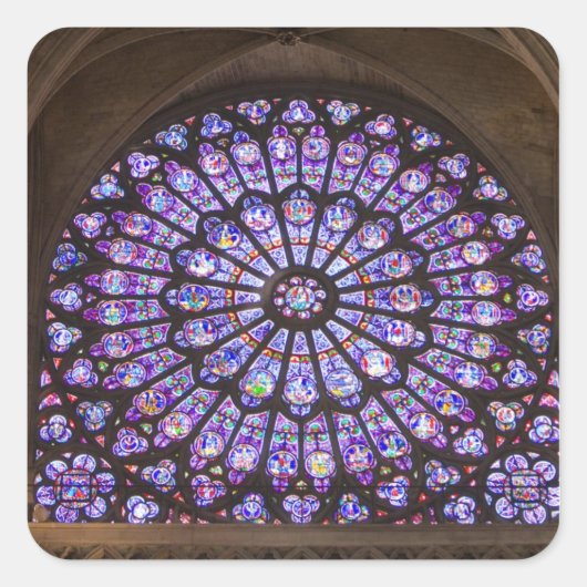 Sticker Carré France, Paris. Détail intérieur du vitrail (Devant)