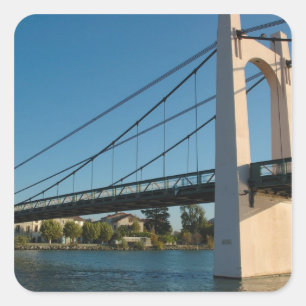 Sticker Carré France, Rhône-Alpes, Condrieu, pont sur 2