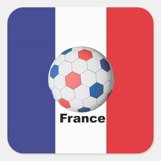 Sticker Carré France Soccer (Devant)