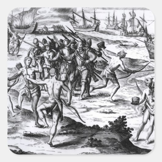 Sticker Carré Francis Drake dans le Nouveau Monde (Devant)