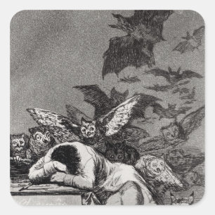 Sticker Carré Francisco Jose de Goya y Lucientes   Le sommeil de