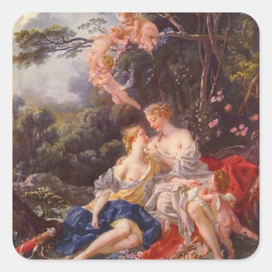 Sticker Carré Francois Boucher - Jupiter et Callisto (Devant)