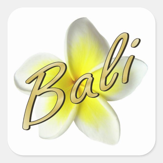 Sticker Carré Frangipani Blossom (Devant)