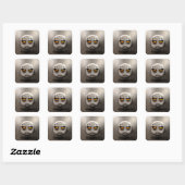 Sticker Carré Frankenmoji Vintage (Feuille)