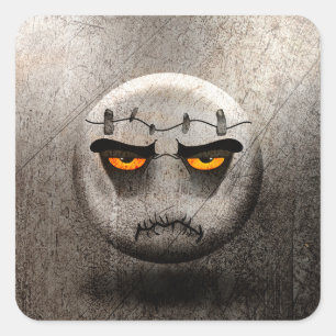 Sticker Carré Frankenmoji Vintage