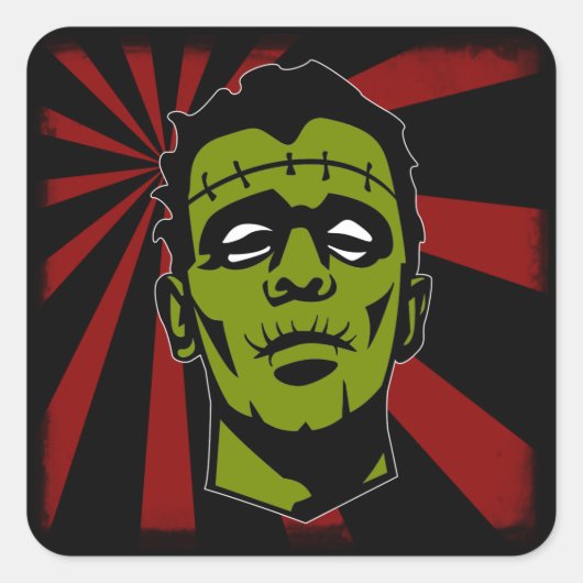 Sticker Carré Frankenstein ! (Devant)