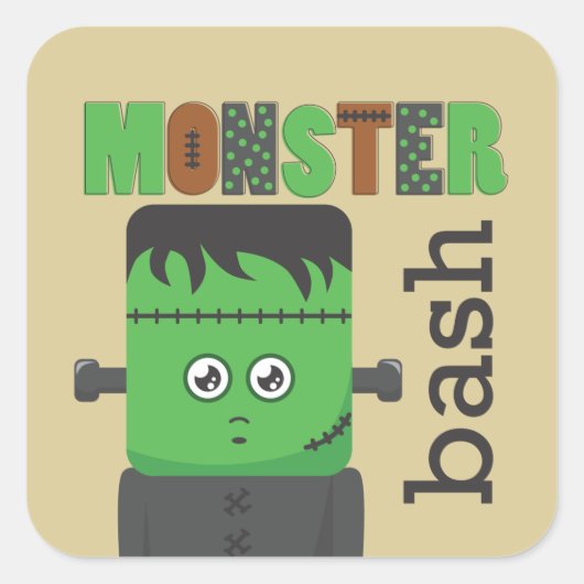 Sticker Carré Frankenstein (Devant)