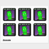 Sticker Carré Frankenstein Porte - clés & Flair (Feuille)