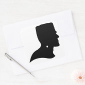 STICKER CARRÉ FRANKENSTEIN SILHOUETTE (Enveloppe)