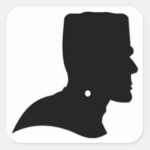 STICKER CARRÉ FRANKENSTEIN SILHOUETTE