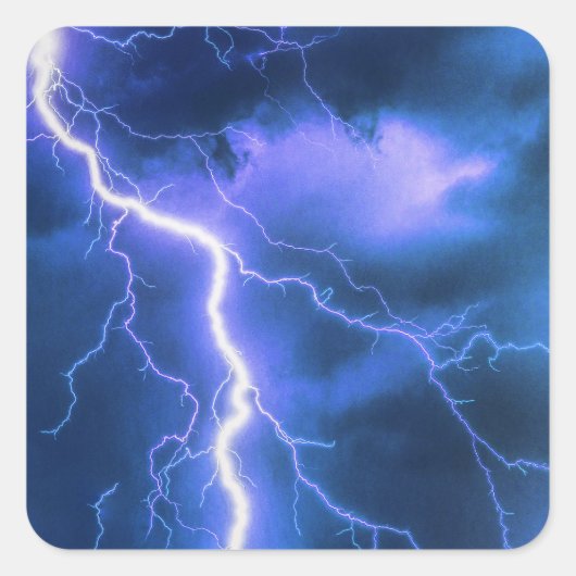 Sticker Carré Frappe éclair choquante (Devant)