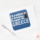 Sticker Carré Frappé en Grèce (Enveloppe)
