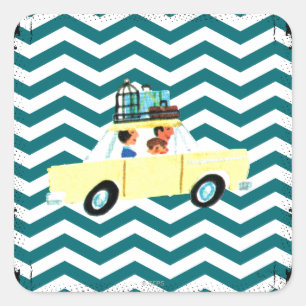 Sticker Carré Frapper la route ouverte 2