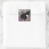 Sticker Carré Frappes en Fleurs II - Tux Kitty Cat (Sac)