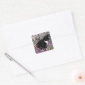 Sticker Carré Frappes en Fleurs II - Tux Kitty Cat (Enveloppe)