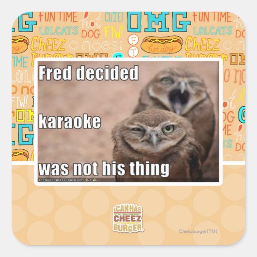 Sticker Carré Fred décide (Devant)