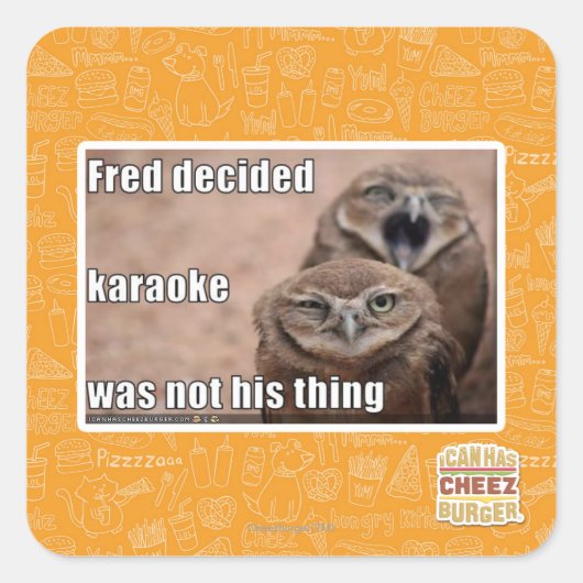 Sticker Carré Fred décide (Devant)