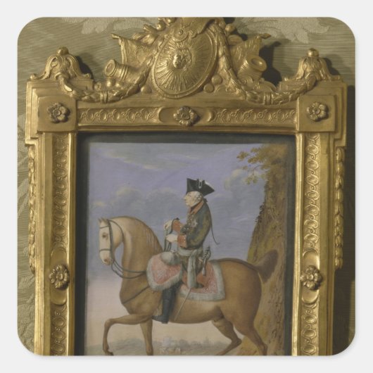 Sticker Carré Frederick II à cheval (Devant)