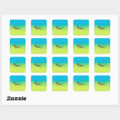 Sticker Carré Free Ukraine (Feuille)