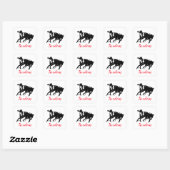 Sticker Carré Freedom Black White Pop Art Runses Horses (Feuille)