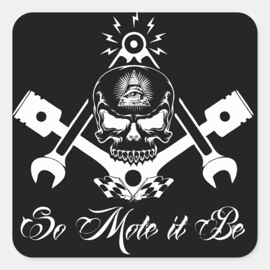 Sticker Carré Freemason-Widows-Sons-Masonic-Hotrod-Logo-20160407 (Devant)