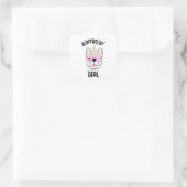 Sticker Carré French Bulldog Frenchie Anniversaire Thème (Sac)