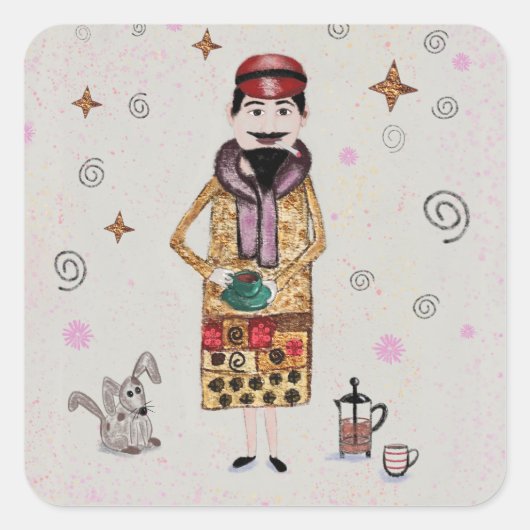 Sticker Carré French Guy  (Devant)