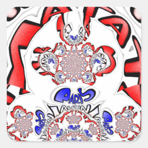 Sticker Carré French Twist Hakuna Matata : Unique Mélange Cultur