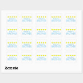 Sticker Carré Frère cinq étoiles (Feuille)