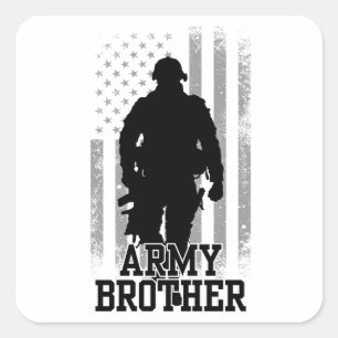 Sticker Carré Frère de l'armée