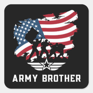 Sticker Carré Frère de l'armée