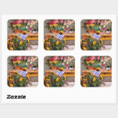 Sticker Carré Fresh Flowers (Feuille)