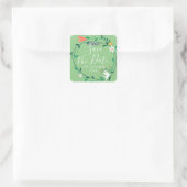 Sticker Carré Fresh Spring Floral Garland Enregistrer la date (Sac)