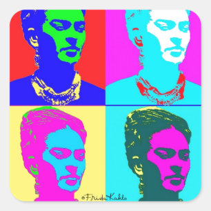 Sticker Carré Frida Kahlo a inspiré le portrait