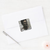 Sticker Carré Frida Kahlo Lettering Portrait (Enveloppe)