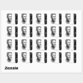 Sticker Carré Frida Kahlo Portrait noir et blanc (Feuille)