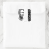 Sticker Carré Frida Kahlo Portrait noir et blanc (Sac)